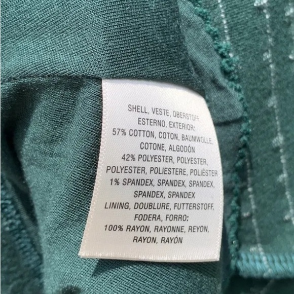 NEW Maeve from Anthropologie Malta Green and White Faux Wrap Belted Dress Sz XS - Picture 8 of 8